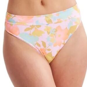 NWT Billabong women's Floral High-Waisted Bikini Bottom Size Small